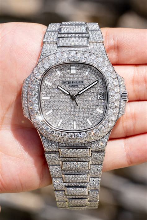 patek philippe nautilus diamond|patek philippe full diamond watch.